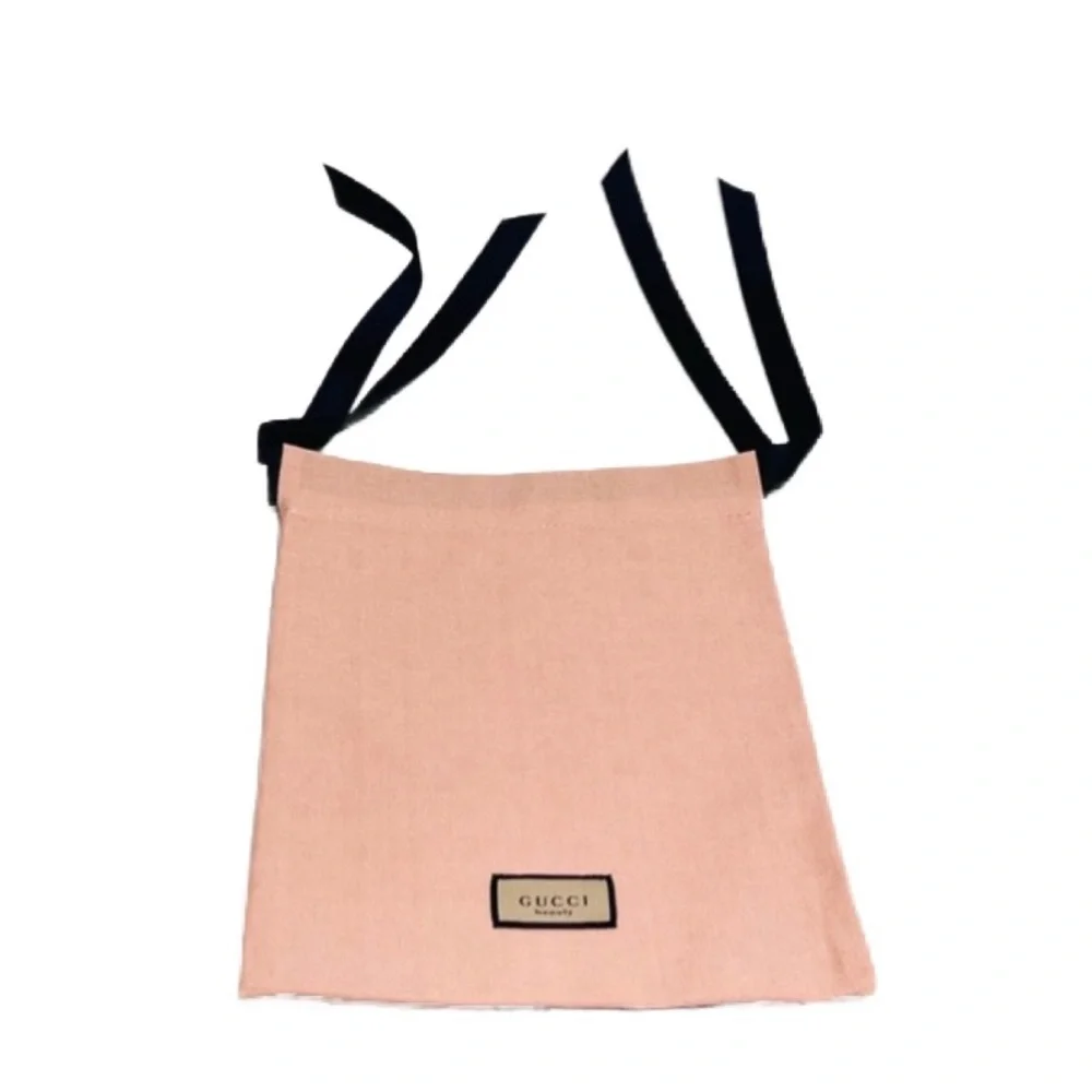 NWT Gucci Beauty Peach Blush Canvas Tie Bag